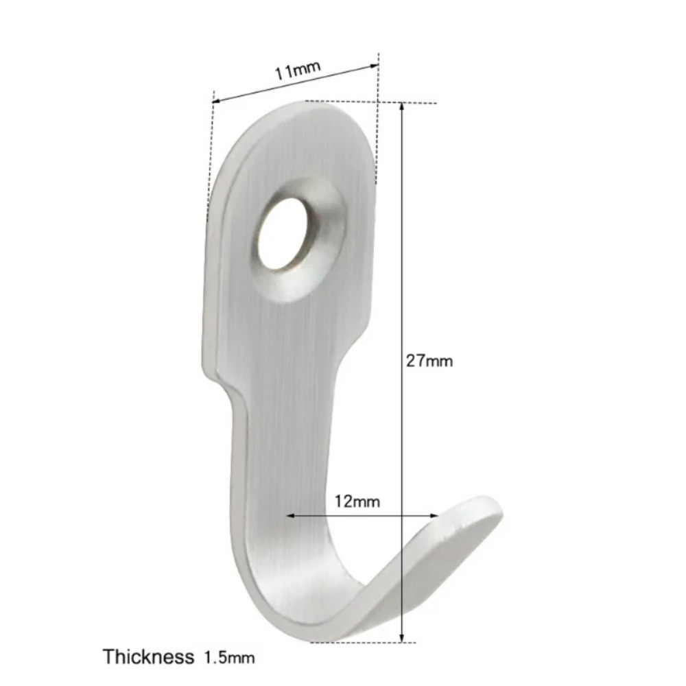 Juego de 20/1 Mini gancho en forma de J con tornillo, artículos de acero inoxidable, estante para llaves, ganchos de perforación de pared, accesorios de cocina, accesorios de baño