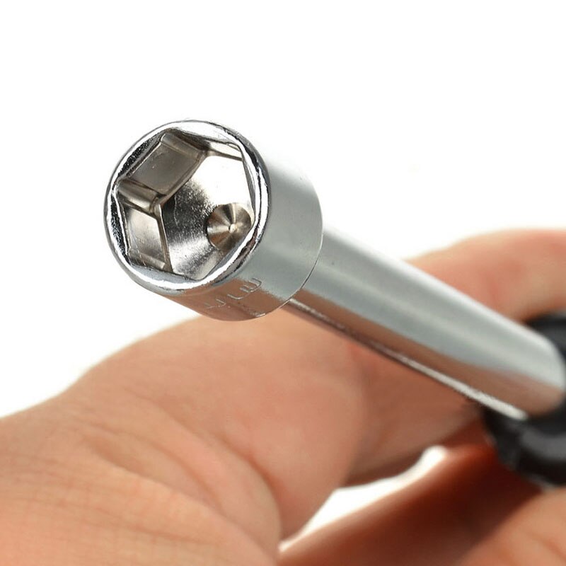 (1pcs) 5-10mm Screwdriver Socket CRV Steel Hex Wrench M3 M4 M5 M6 Screw Driver Hand Tool Hexagonal Socket Wrench Nut Driver