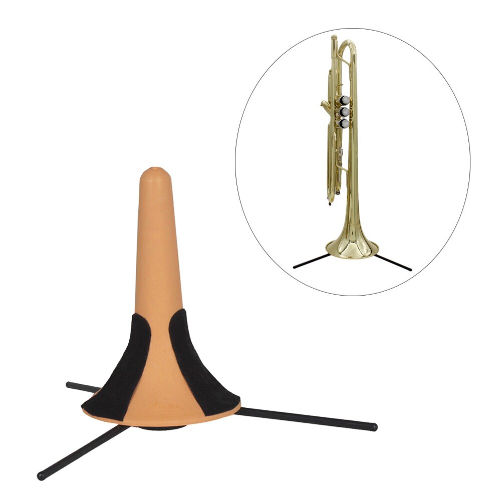 Portable Foldable Trumpet Tripod Holder Stand Metal Leg Accessories Brass Instrument