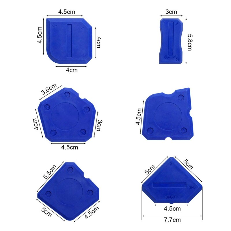 23 pièces trousse à outils de calfeutrage, 3 en 1 outils de calfeutrage Silicone mastic outil de finition coulis grattoir calfeutrage et buse de calfeutrage