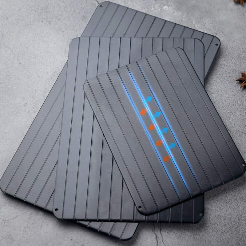 Aluminum Alloy Fast Defrosting Tray Frozen Food Thaw Plate Meat Fish Fruit Defrost Table Chopping Board Kitchen Thawing Tools