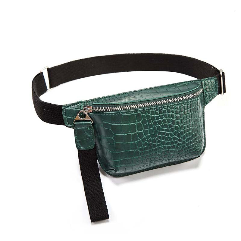 TTOU Women Waist Bag Crocodile Chest Belt Bag Clutch Female Pu Leather Handbag Cross Body Pouch Bag Fanny Pack Sachet