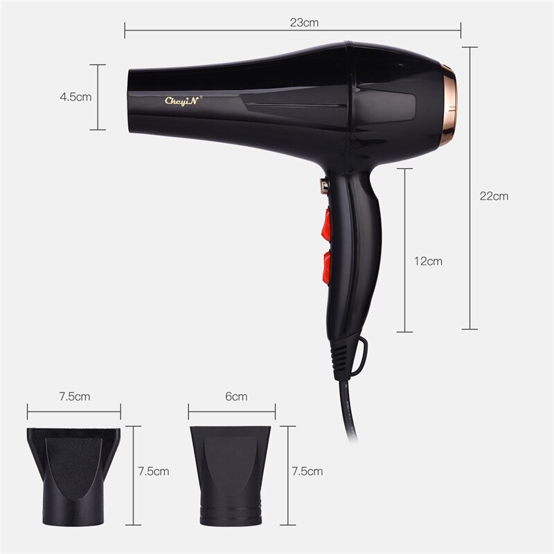 Hair Dryer 5000W Electric Blow Dryer Powerful Hydra Negative Ion Salon Strong Wind Blue Light Cold Air Blower