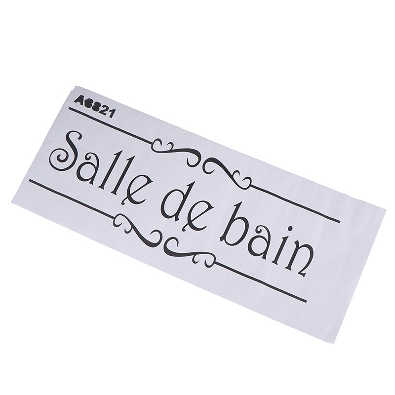 Grandora DL446-10 Sticker mural autocollant pour porte de toilette Motif fleurs Motif 10 I Sticker mural pour salle de bain Motif roses