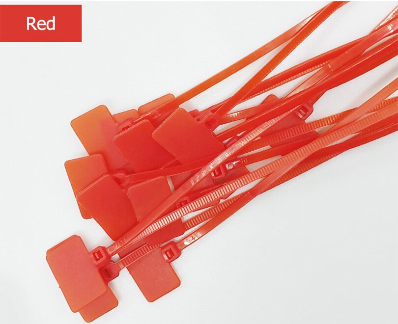 Plastic Tag Lus Kabel Tag Kabel Zelf Labels Nylon Mark: Red