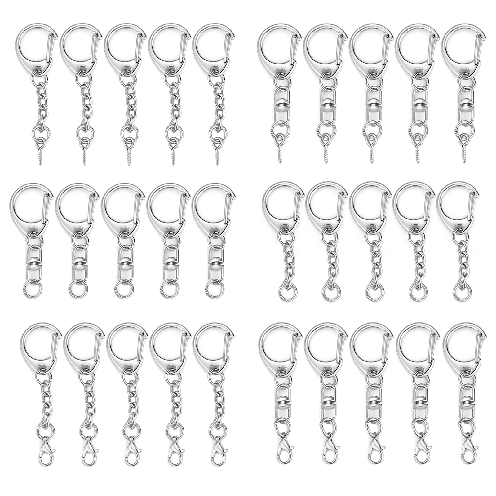 5/10 Stuks Karabijn Sleutelhanger Sleutelhanger C Vorm Sluitingen Connector Haak Voor Diy Sieraden Maken Vinden Sleutelhanger accessoires
