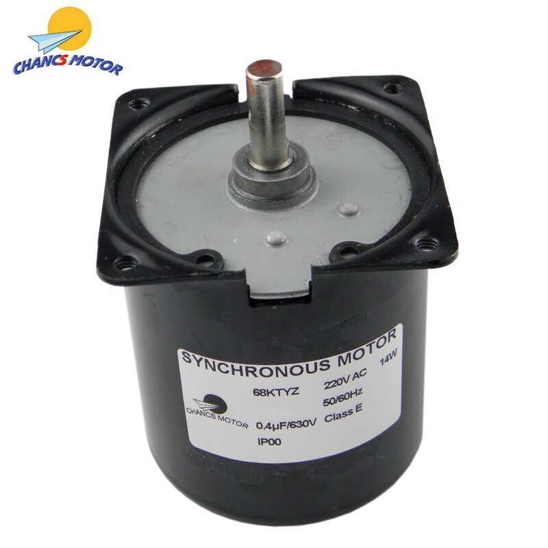 AC Synchronous Motor 68KTYZ 220V Auto Synchronous Motor Gear Synchronous Motor 110RPM for Turntable