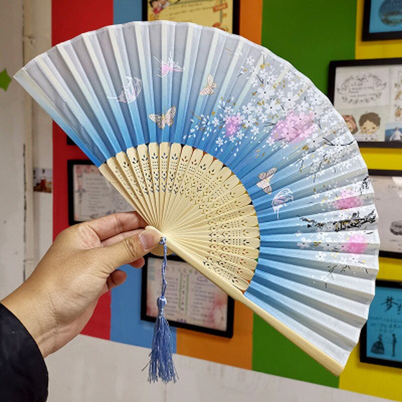Bamboo Fold Hand Fans Wedding Chinese Japanese Fan Children China Antique Folding Fan eventail a main Vintage bambu waaiers