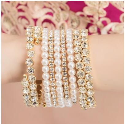 India Pakistan Girl Dance Accessory Woman Bellydance Performance Bracelet: B