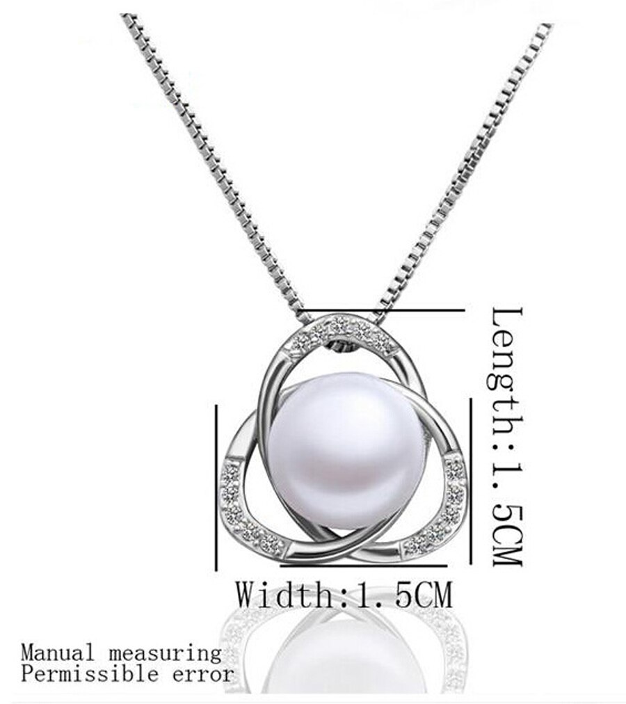Austria Crystal Women Freshwater Triangle Pendant Necklace/earrings/rings Jewelry Sets