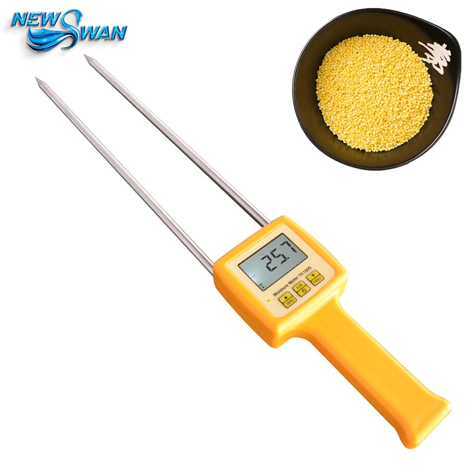 TK100S Digital Portable Moisture Analyzer Tester Meter Food Corn Wheat Rice Bean Wheat Flour Grain Temperature Humidity Analyzer