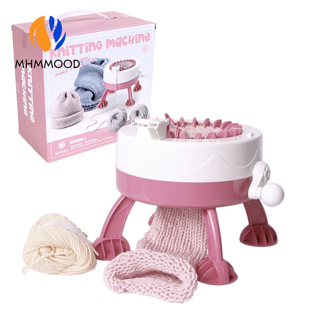 Máquina de tejer manual para adultos, telar de lana práctico, bufanda de mano, suéter, herramientas de tejer, accesorio de costura
