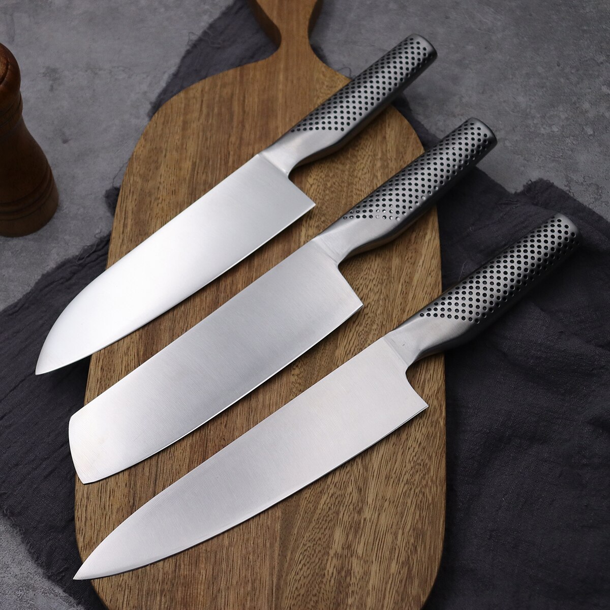 Stainless Steel Sushi Knife Slicing Knife Japanese Fish Fillet Knife Chef Knife Salmon Sushi Sashimi Kitchen Cooking Tools: D 3pcs without Box