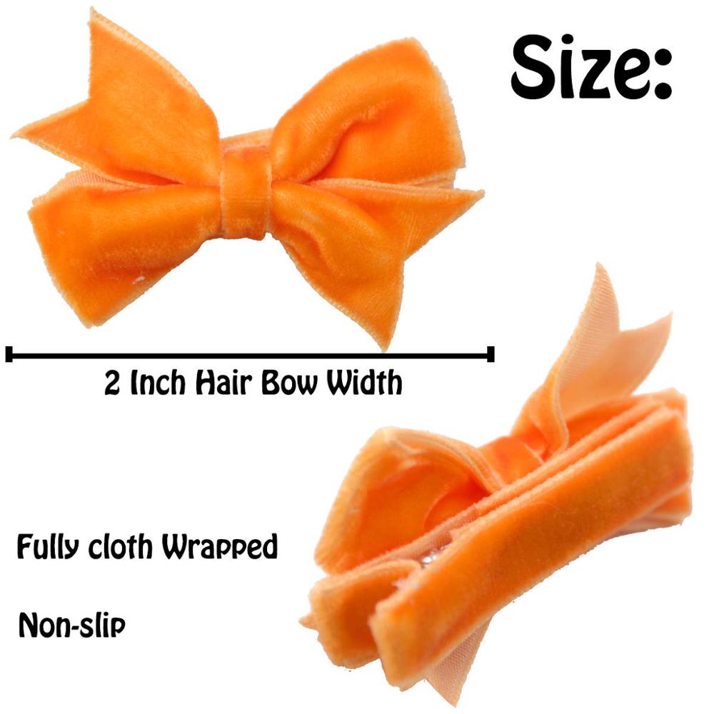 Pinzas para el pelo de 2 pulgadas para bebé y niña, lazos de terciopelo de 2 pulgadas, pinzas para el pelo completamente forradas, accesorios para el cabello para bebé, niños pequeños, 40 Uds.