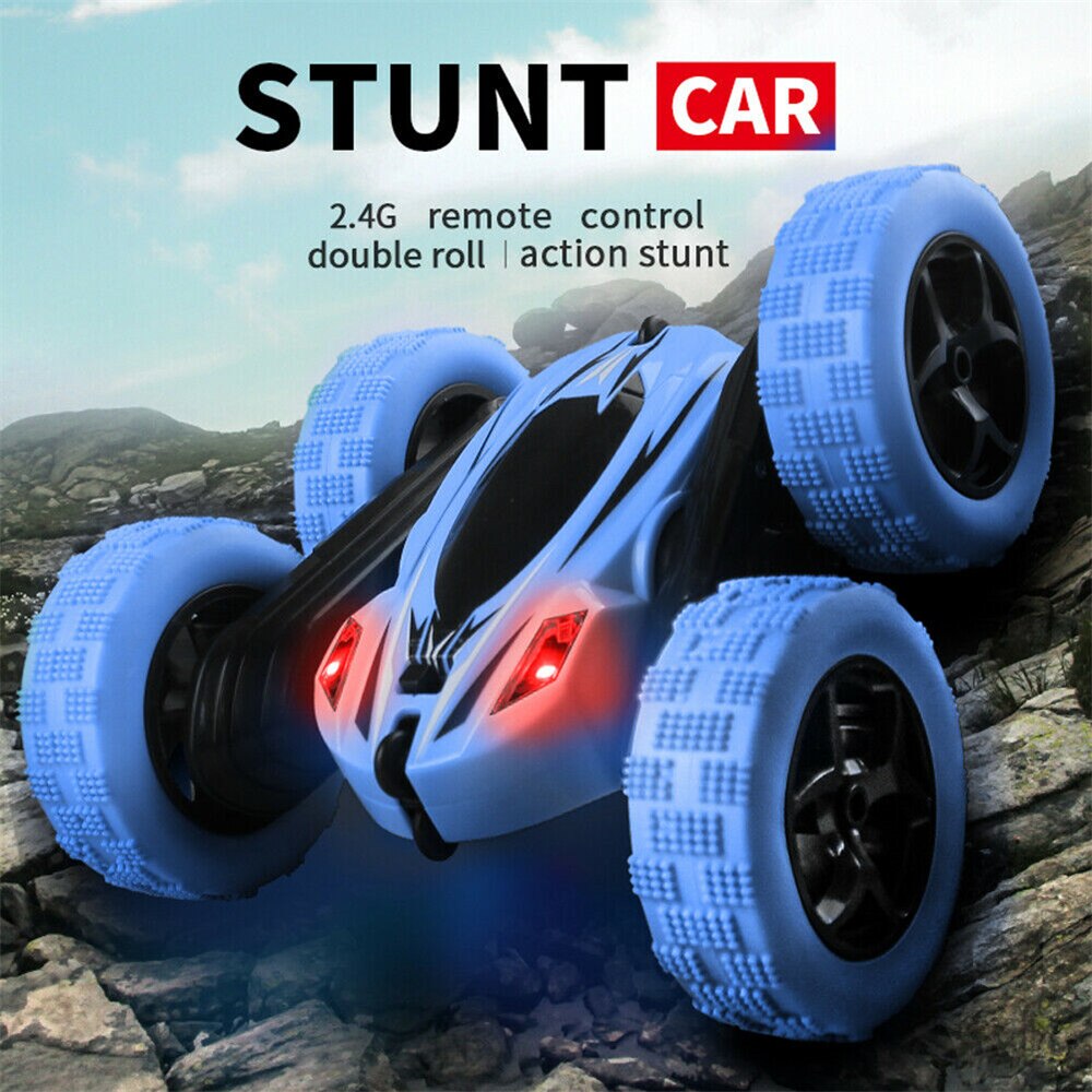 Remote Control Car, 360° Rotate Stunt Car RC 4WD High Speed Off-Road Kids Toy: Blue