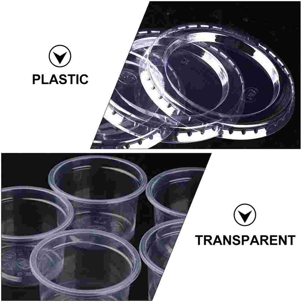 100 Sets Van Plastic Mousse Cups Met Deksels Mousse Containers Voor Cake Winkel