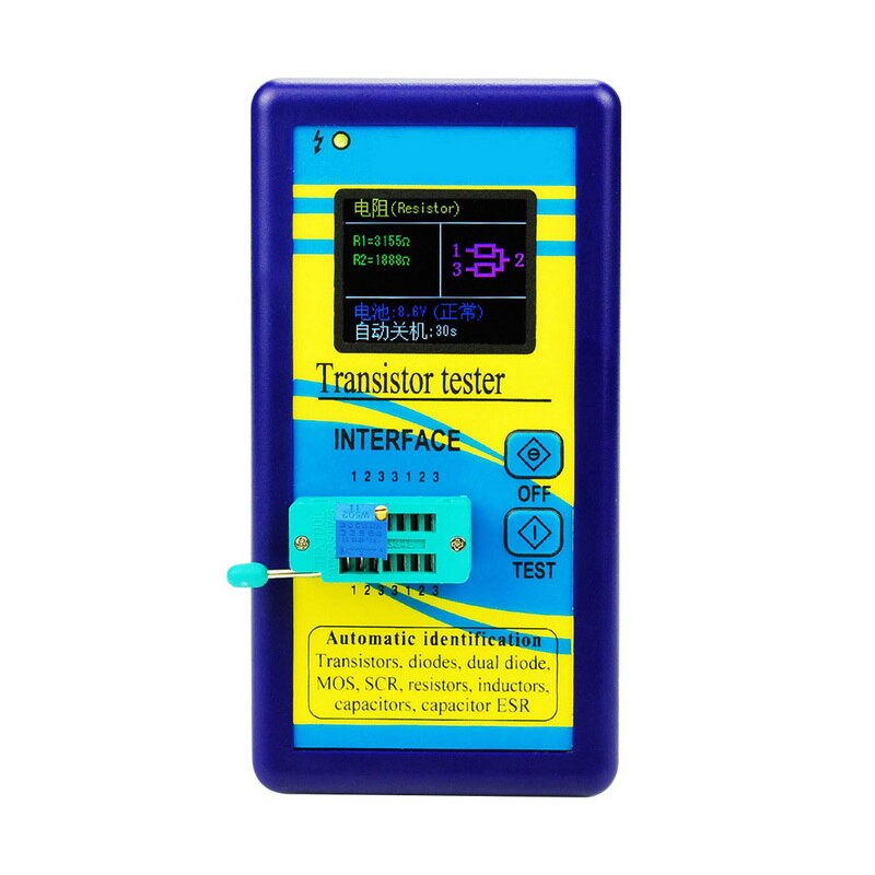 Multi-purpose Transistor Tester 128*160 Diode Thyristor Capacitance Resistor Inductance MOSFET ESR LCR Meter TFT Color Display: G253100