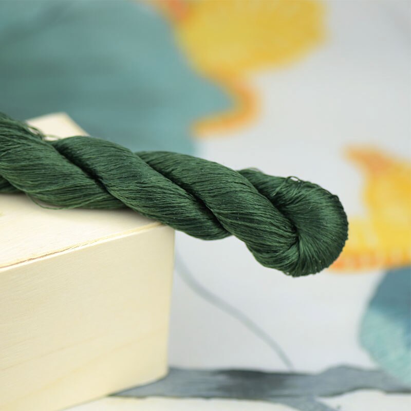 1pcs 100% silk thread hand embroidery embroider cross stitch 400m silk embroidery thread blackish green series/7 pure colors: 5