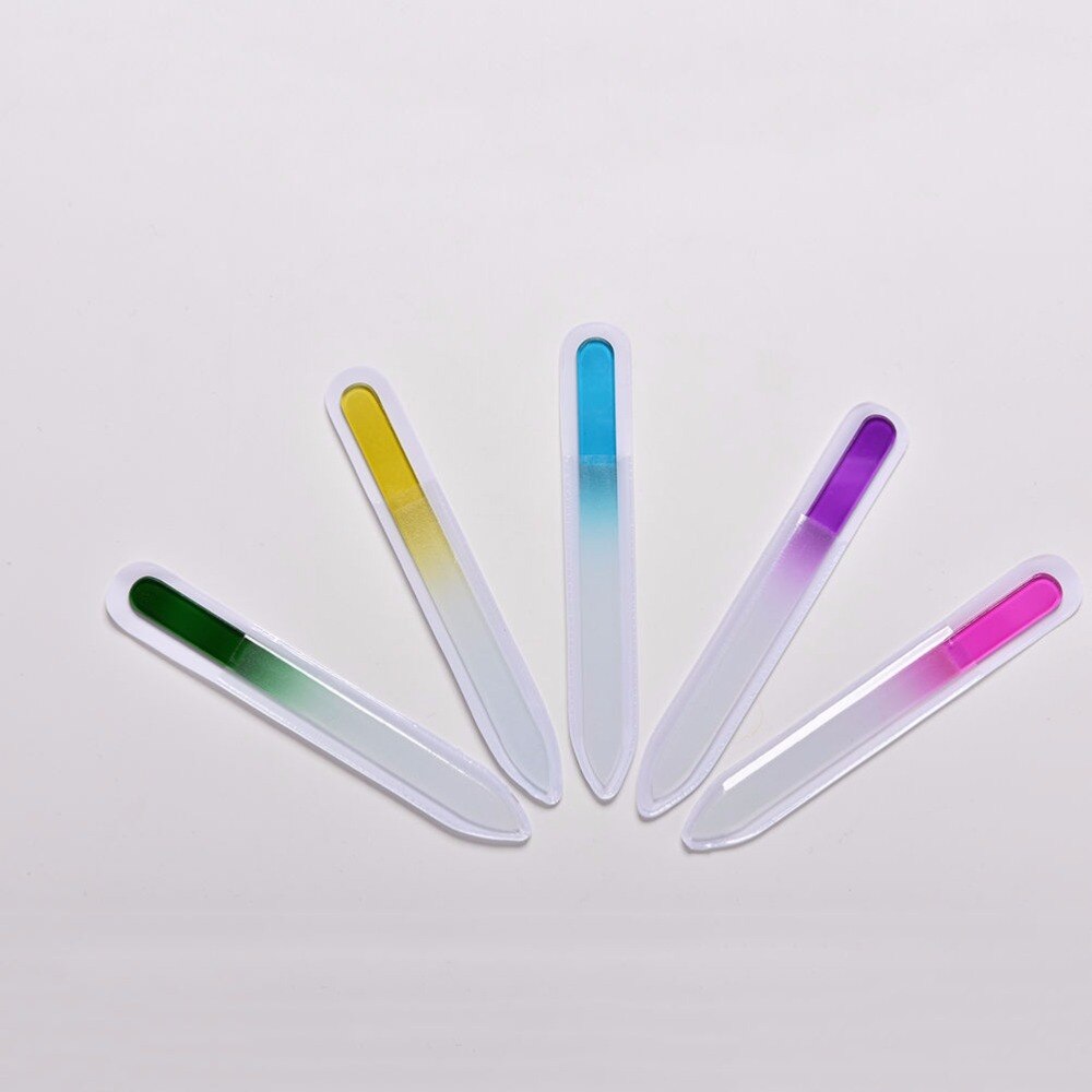 Durable Crystal Glass Nail Art Buffer Files Pro File Manicure Device Tool 1pc