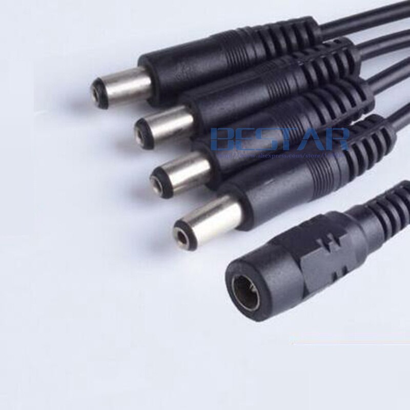 30 CM DC 5,5*2,1 Jack Buchse 1 bis 4 dc 5,5 2,1mm 5,5x2,1mm Stecker Energie ladekabel für LED-Licht Regler