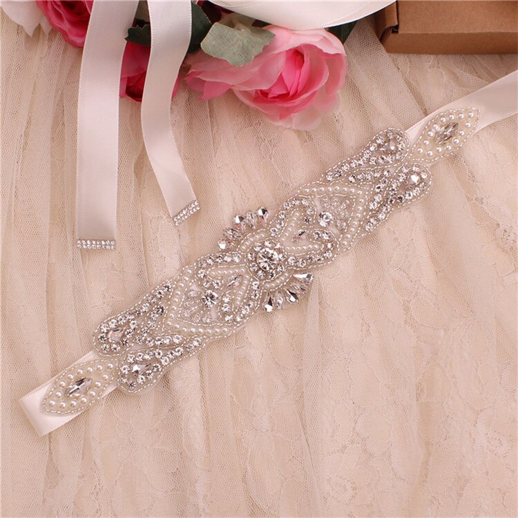 Yjwsxf Bruids Riem Trouwjurk Riem Dames Riem Parel Avondjurk Riem Rhinestone Riem Accessoriessories: ivory