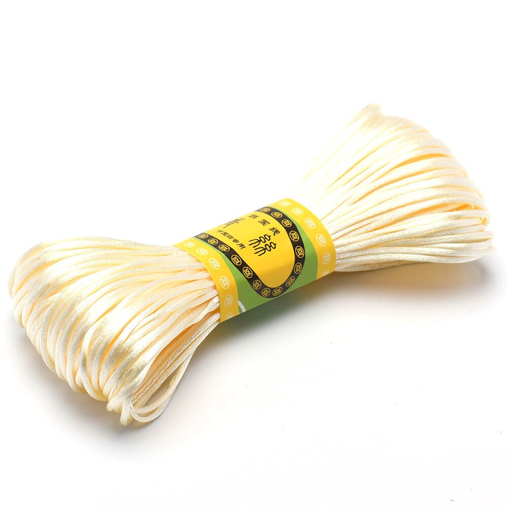 20 m 1,5 mm Satin--Nylon-Zierkordel, Rattail-Kordel, chinesischer Knoten: Licht Grau