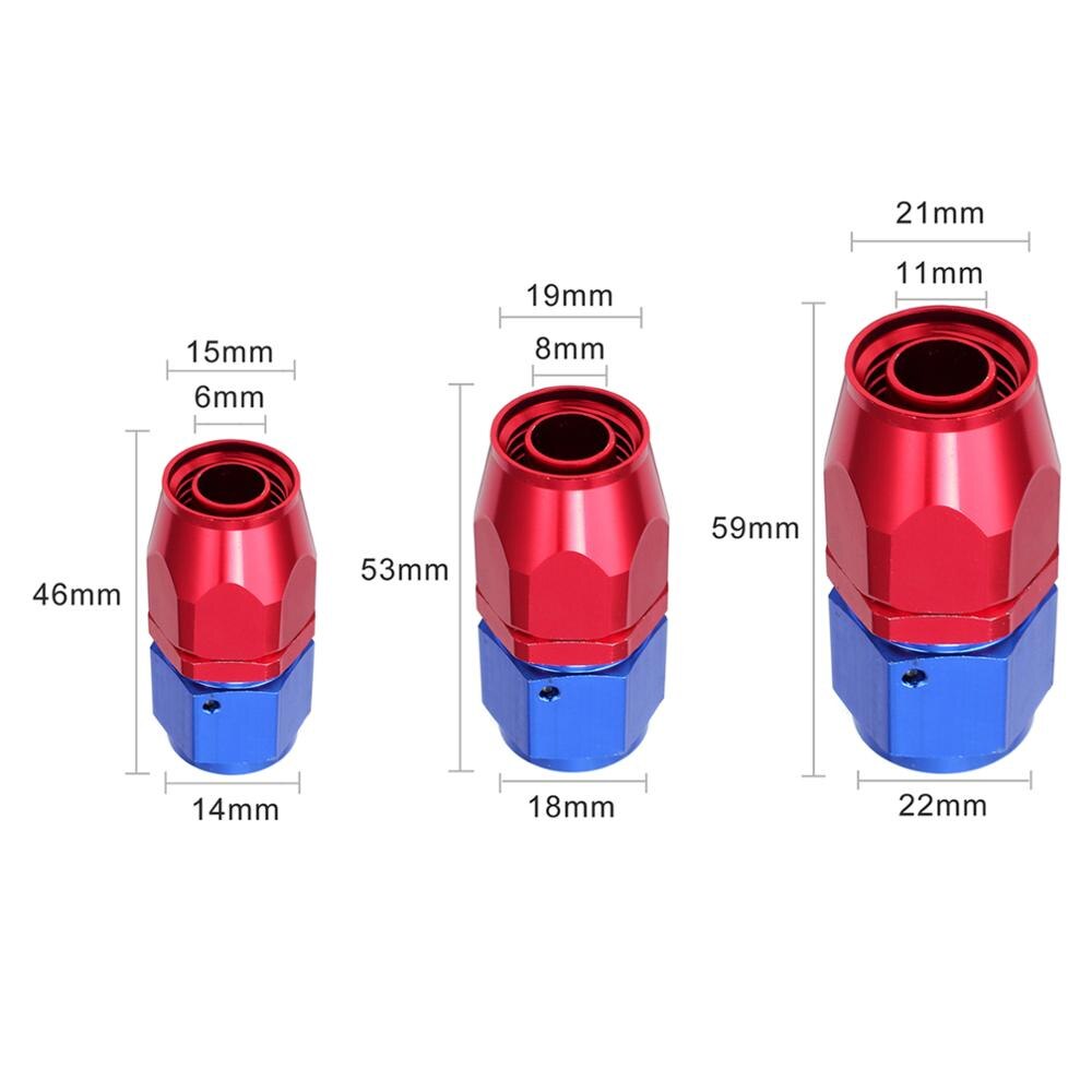 AUTOUTLET 2PCS for AN -10 (AN10 AN 10) STRAIGHT for Fast Flow Hose Fitting Fast Flow Oil Fuel Hose Fitting Adaptor