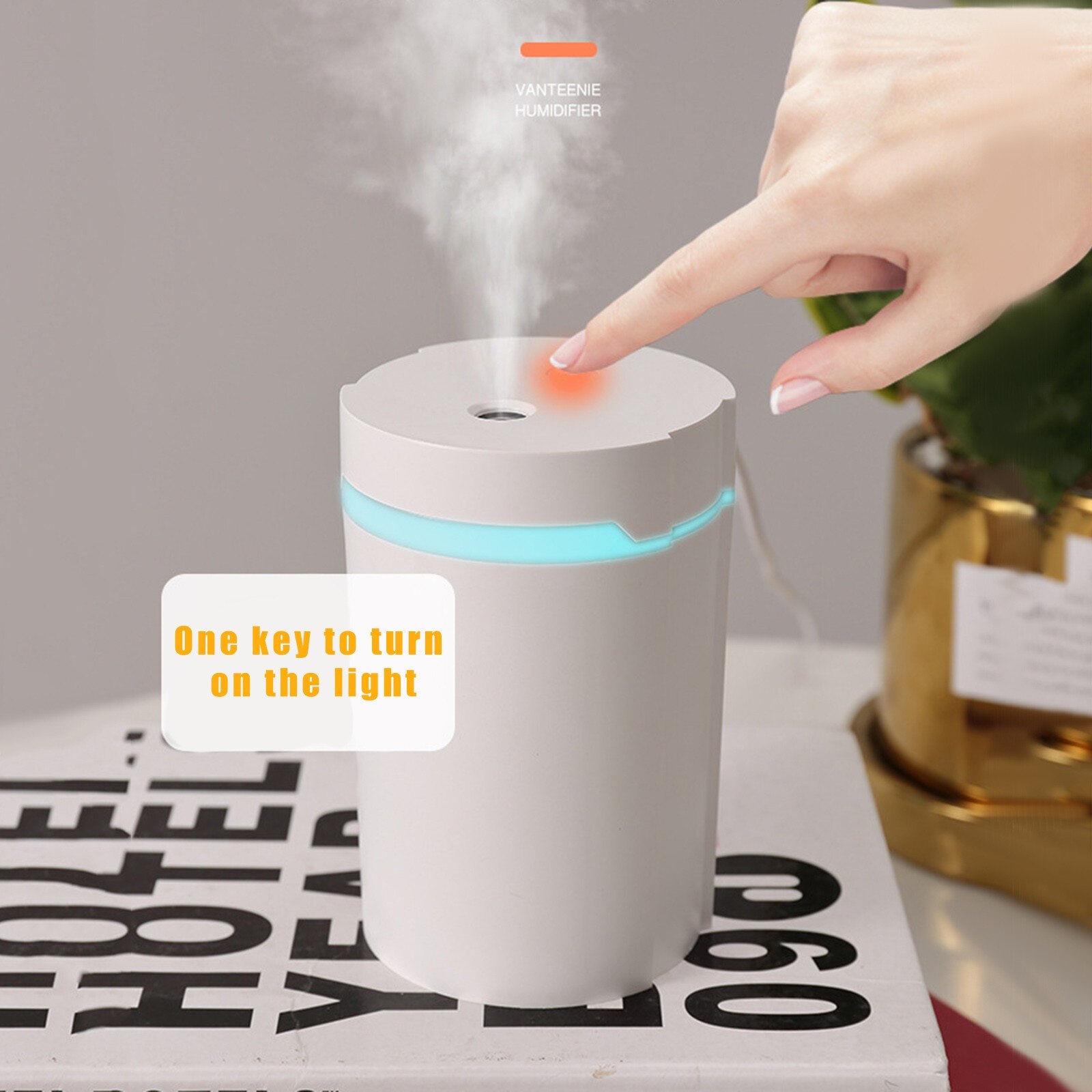 Cool Mist Humidifier Diffuser,300ml Small Humidifiers for Bedroom with Star Light Car Aromatherapy Aroma Diffuser Humidifier