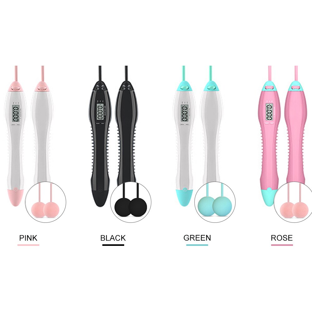 Skipping Rope with Smart Counter Children Adults Cordless Jumping Rope Calories Kilometers Miles Setting Training Fitness
