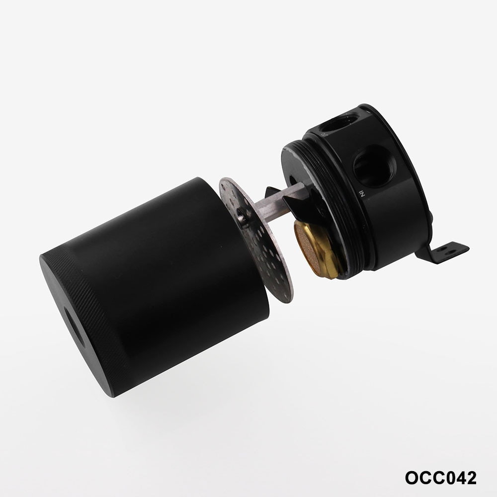 Universal Oil Catch Can Tank 2-Port Baffled Reservoir with Drain Valve Breather Baffled Reservoir Aluminium Carburant