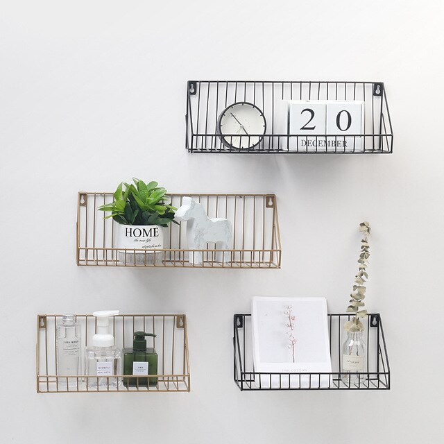 Iron wall shelves Decorative Storage Rack Room decorative shelves iron floating shelf nordic shelf child room wall shelf