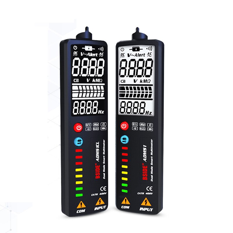 Bside ADMS1 Digitale Multimeter Voltage Detector Tester Multimetetro Voltmeter Dc/Ac 400V Dmm Ohm Hz Continuïteit Ncv Test