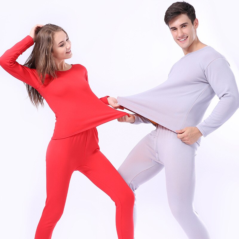 Pyjama thermique épais en velours grande taille pour femme, sous-vêtements thermiques, pantalon et haut sans couture, en particulier pour l'hiver