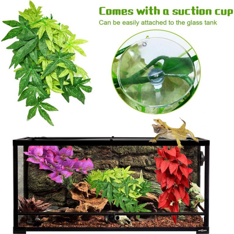Plant Reptile Breed Box Scenery Simulation Plant Rattan 3 Package 6 Artificial Plant Vines Wall Hanging Simulation Leaves Decor