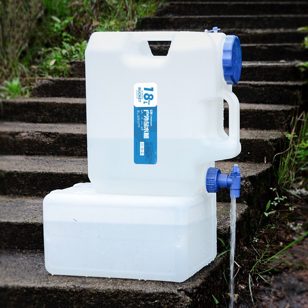 Desert&amp;Fox Outdoor Water Container 4 Sizes Large Capacity Camping Bucket Sturdy Odorless Household Driving Water Bucket with Tap