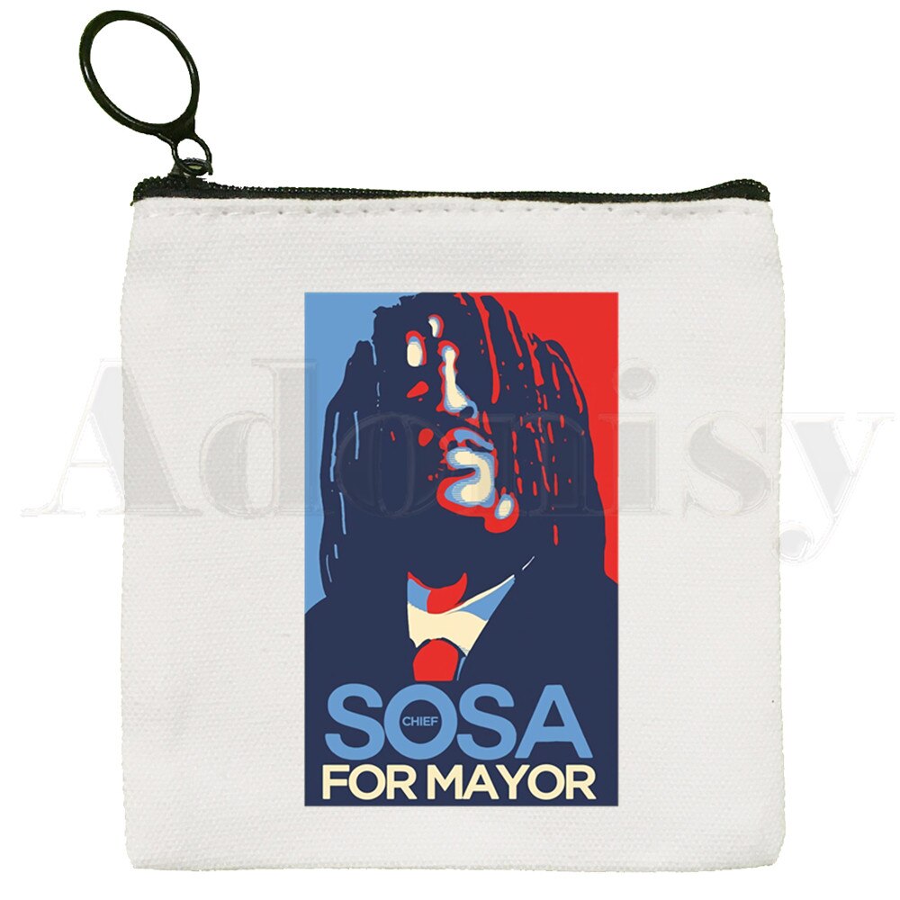 Chief Keef Hip Hop Canvas Bag Pure White Bag, Zipper Bag Coin Bag Coin Bag Clutch Bag: G