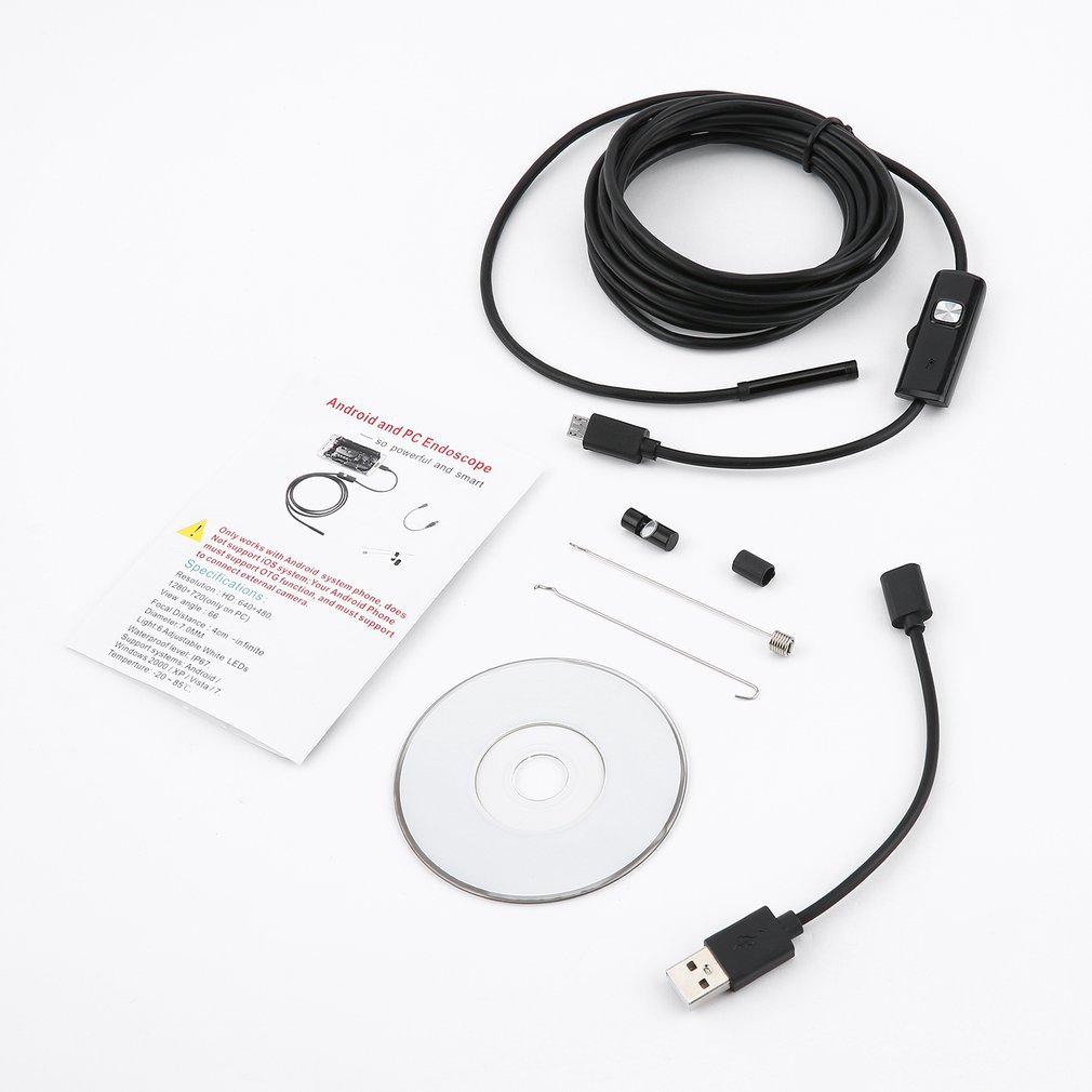 Endoscope Mini Camera Otoscopio Usb Security Camera 5.5mm For Android Phone Smartphone And PC Otoscope Inspection Camera