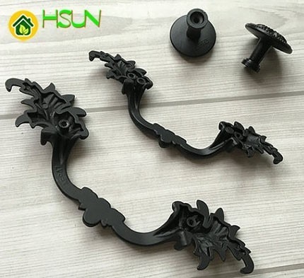 LLDYNW 4 Pcs Acorn Knobs Antique Drop Pendant Pull Handles With Leaf