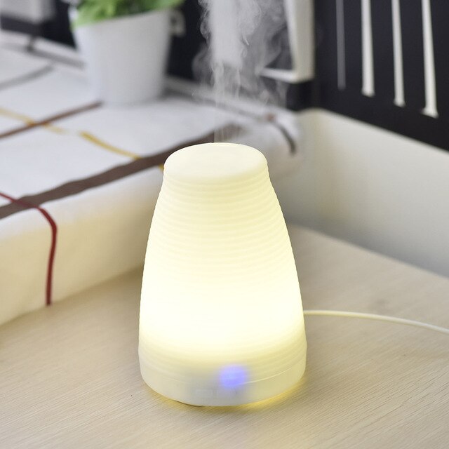 100ML Aromatherapie geur lucht geur elektrische diffuser Ultrasone Luchtbevochtiger etherische olie Aroma Diffuser Mist Maker fogger: White / US adapter