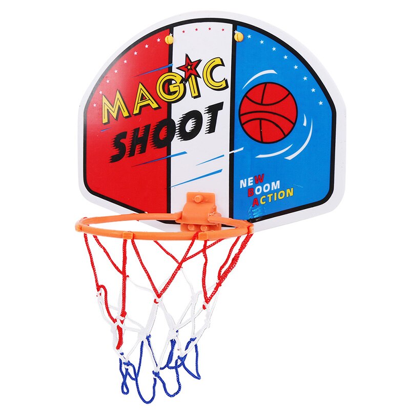 Plast hængende basketball netball hoop basketball box mini basketball bord legetøj rebounds indendørs justerbar 27*21cm: -en
