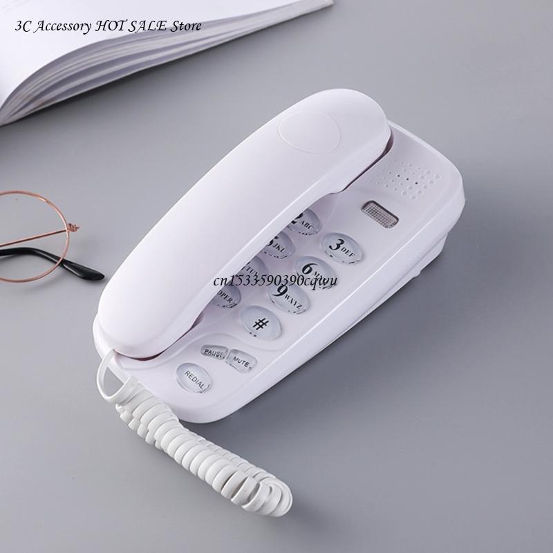 KXT-580 Big Button Corded Phone Telephones Landline Phone with Call Light Redial Support Wall Mount or Desk Phone