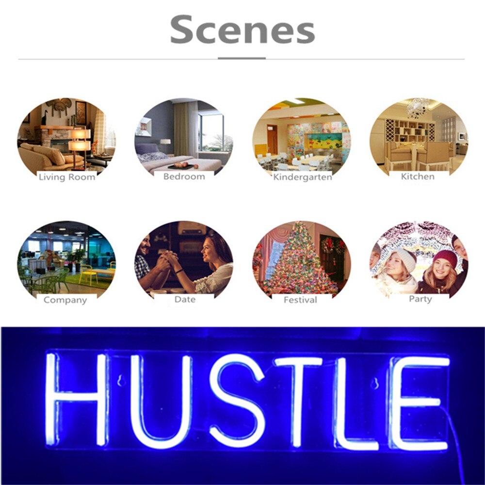 Sininen hustle neonkyltit uutuus valo suuret neon seinäkyltit kotistudioon pelihuoneen sisustus tyttöjen pubicocktaili valokyltti