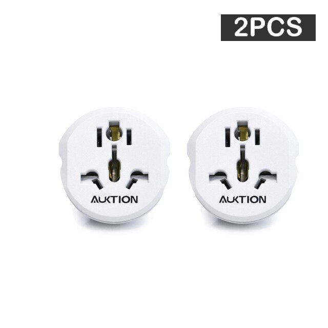Auktion eu adapter 16a elektriske stik us uk au til eu stik universal strømskinne stik konverter euro  ac 220v til hjemrejse: 2 stk hvid