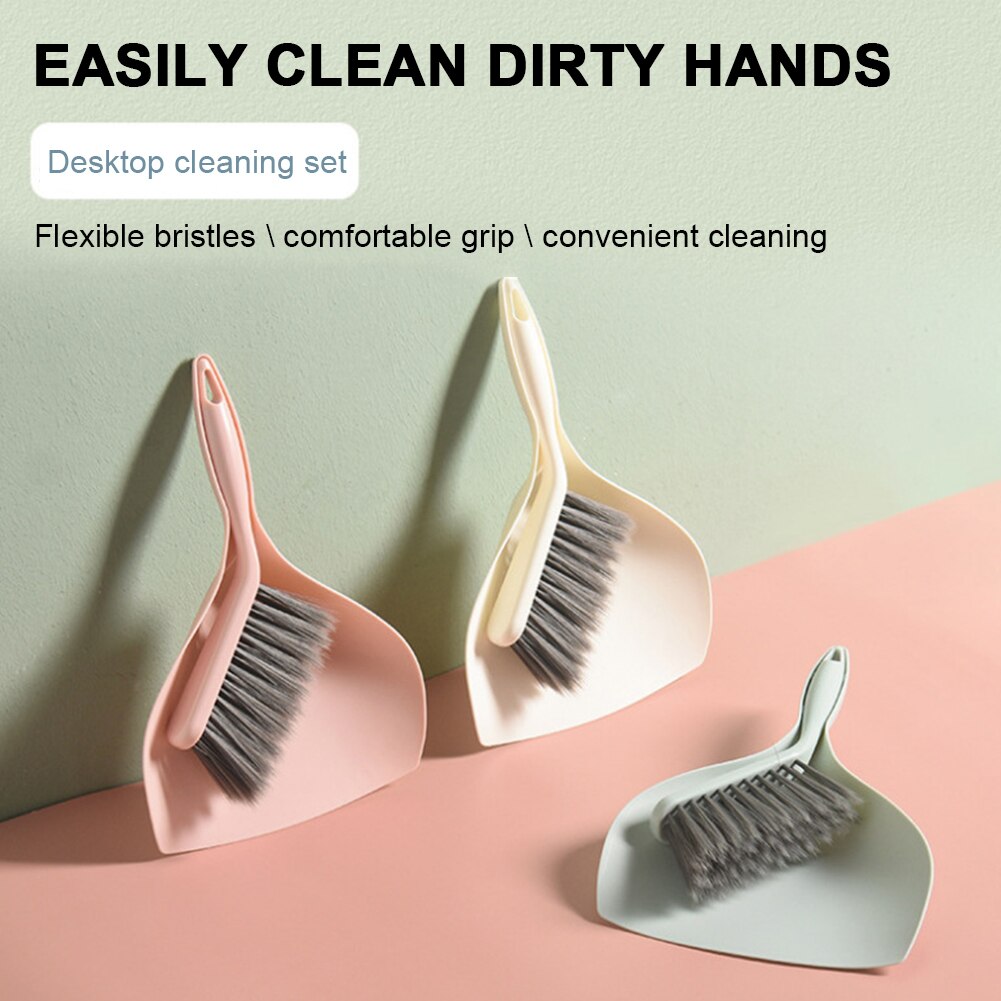 Portable Desk Sofa Cleaning Broom Duspan Set Home Office School Bedroom Garbage Cleaning Brush with Tool Duster