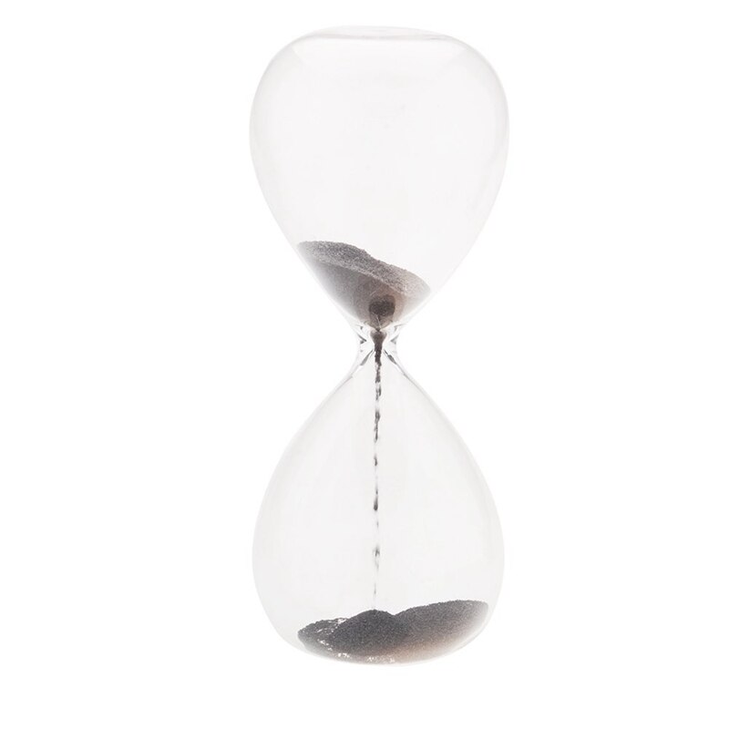 1pcs net Hourglass Awaglass Hand-blown Sand Timer Desktop Decoration netic Hourglass Black