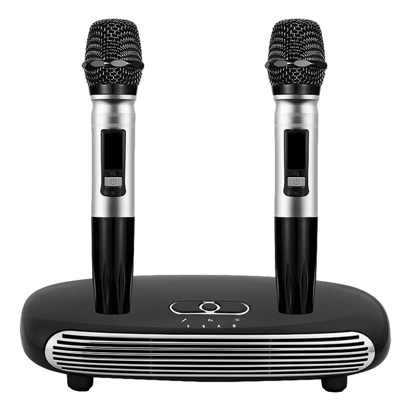 for TV Computer Mobile Phone Microphone Home Bluetooth K Song Machine: Black