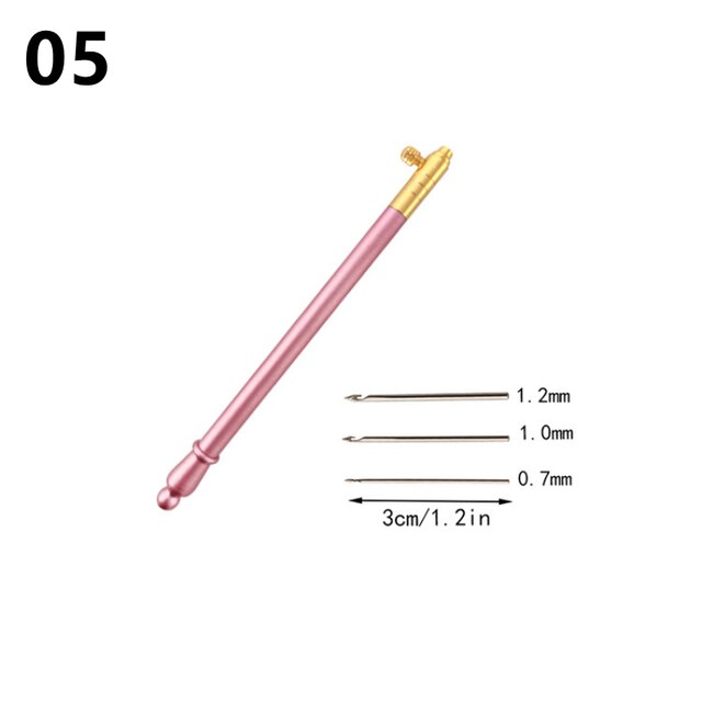 1 Set Embroidery Punch Needle Interchangeable Embroidery Cross Stitch Hoop Crochet Hooks Crochet Tool for Diy: 05