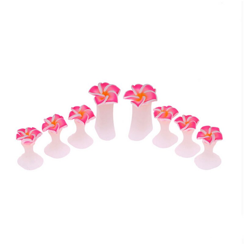 Séparateur d'orteils en Silicone pour Nail Art, 8, pièces/ensemble motifs fleur, cœur, séparateur d'orteils, bricolage, outils de soins des ongles: MULTI