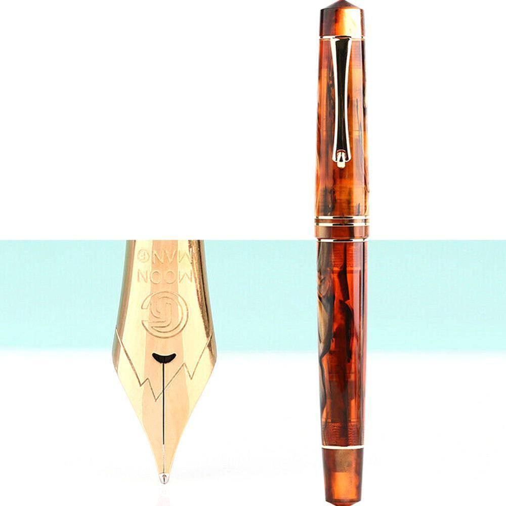 1Pc Hars Vulpen Bock Final Tip Penpunt Met Converter Gouden Clip Mooie Schrijven Pen Kantoor School Briefpapier: F