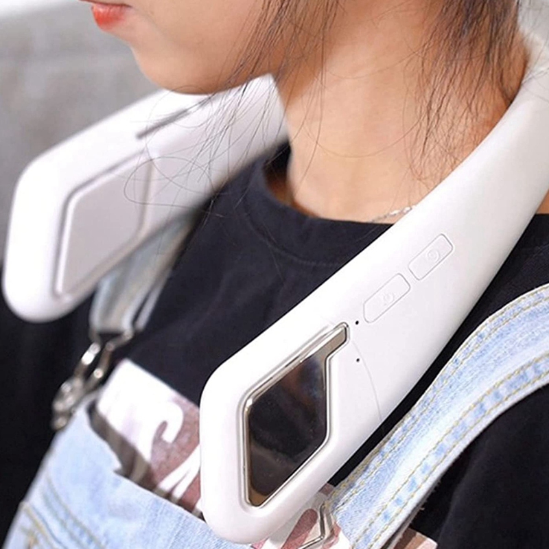 Hanging Neck Fan,Hanging Speaker Fan, Three Levels Adjustable 360 Degree Rotatable Bluetooth Connection Machine